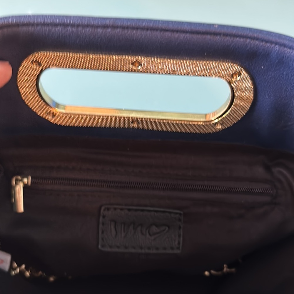 Imoshion Navy Flower embellished clutch/crossbody/shoulder bag - Picture 11 of 11